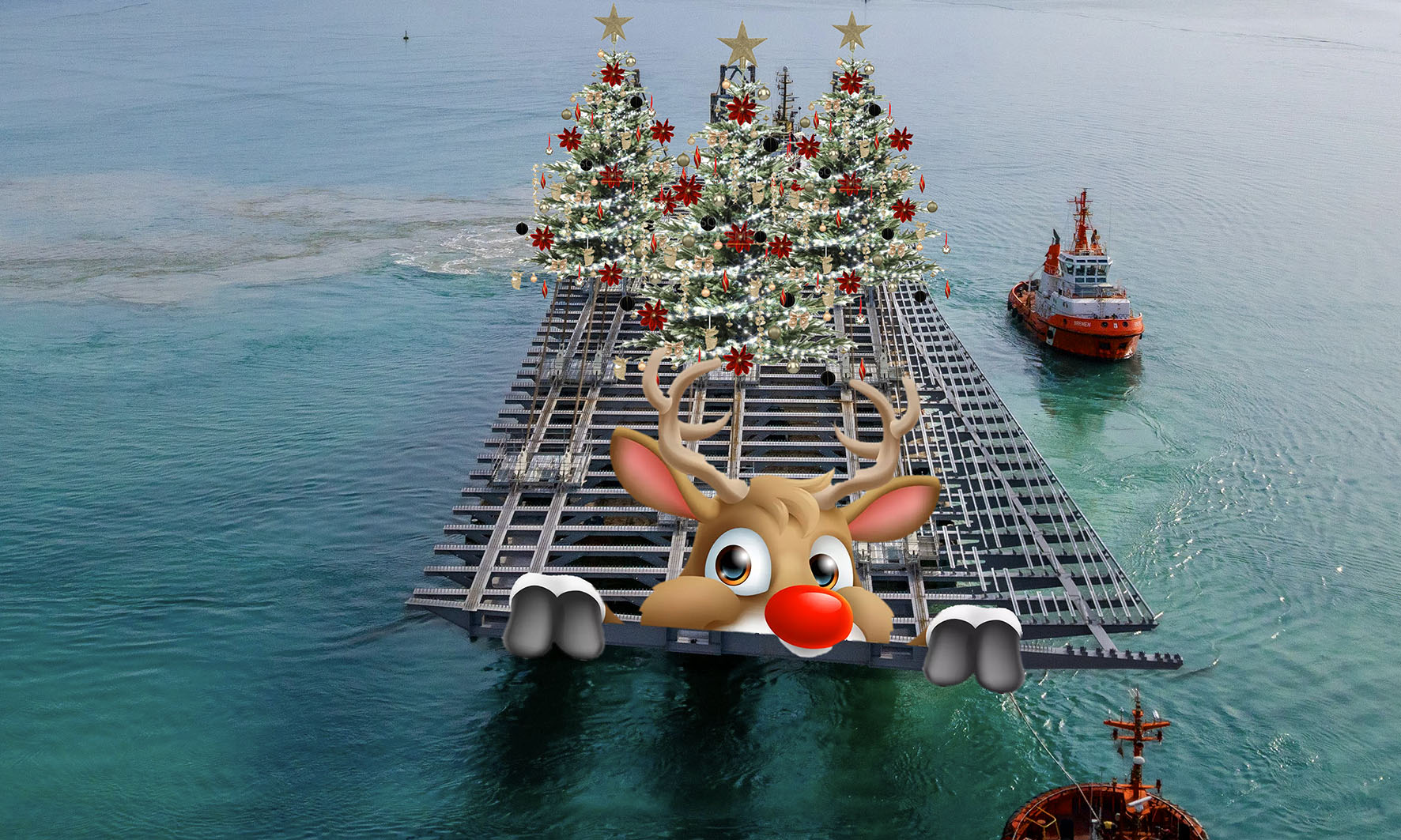 Compter sur un anticyclone et une mer plate sur le golfe de Gascogne était une option risquée. Mais voilà, les vents d'est seront de la partie pour la dernière semaine de 2025. Mais la déco de Noël sur le tablier d'Anne de Bretagne. Encore une belle idée qui tombe à l'eau.